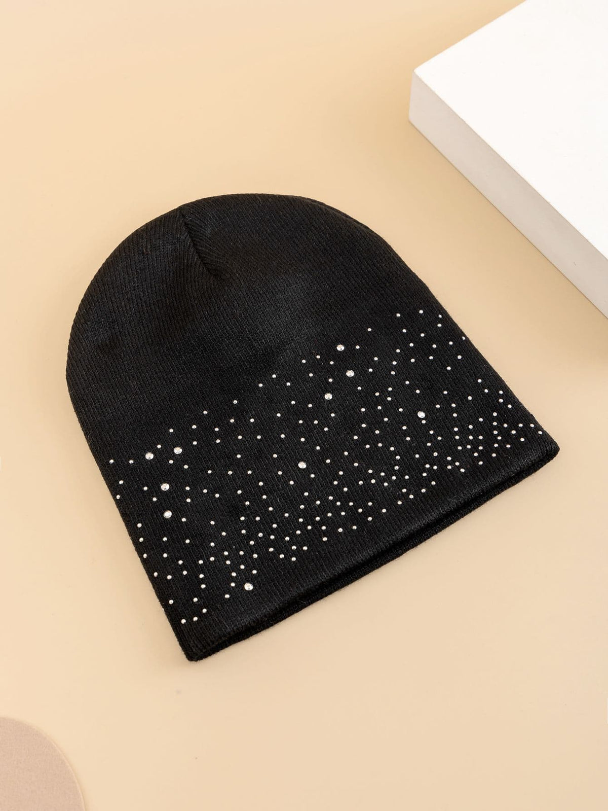 Dual-Sided Rhinestone Decor Sparkling Winter Beanie