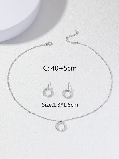 Elegant 3pcs Butterfly Heart Flower Jewelry Set for Women