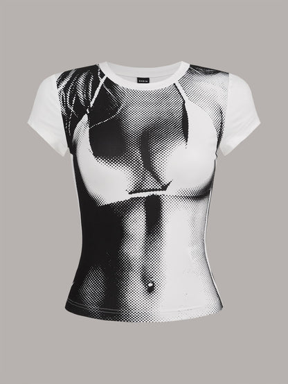 Body Heat Map Print Summer Tee
