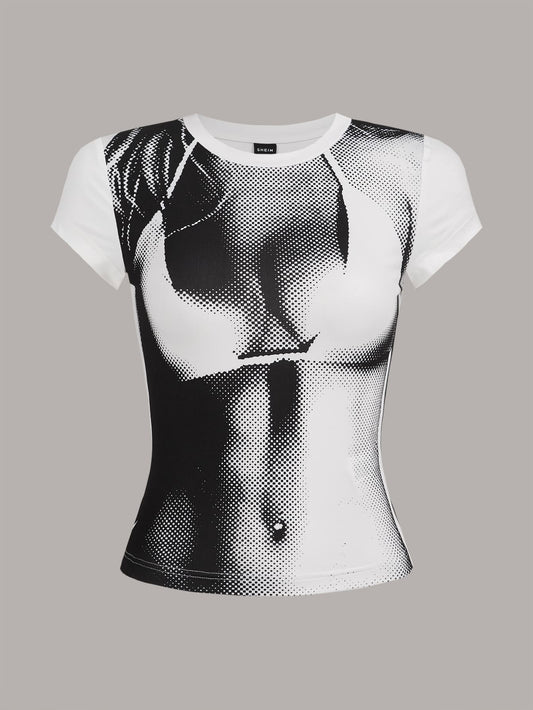 Body Heat Map Print Summer Tee