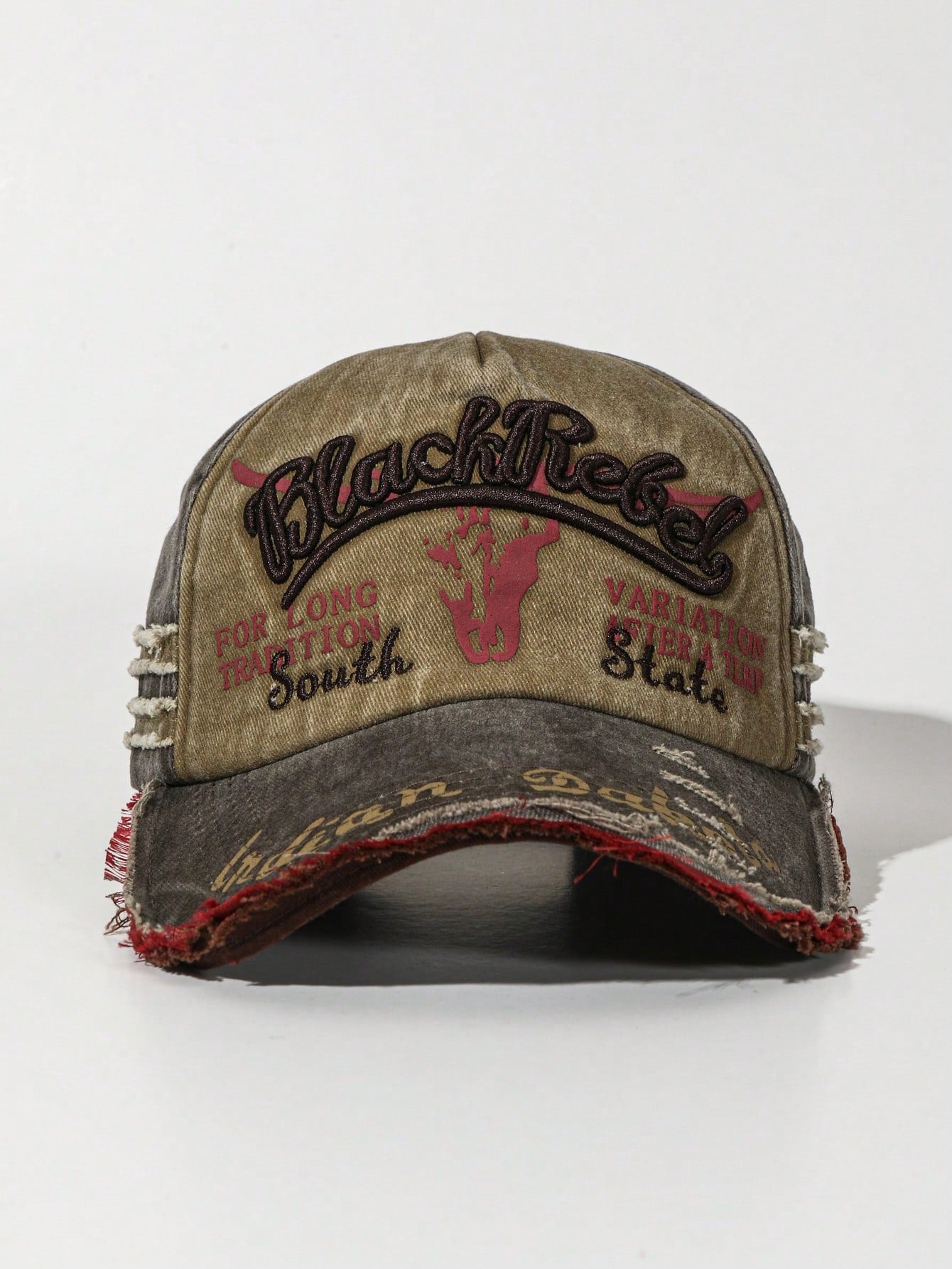 Grunge Punk Street Letter Embroidered Baseball Cap