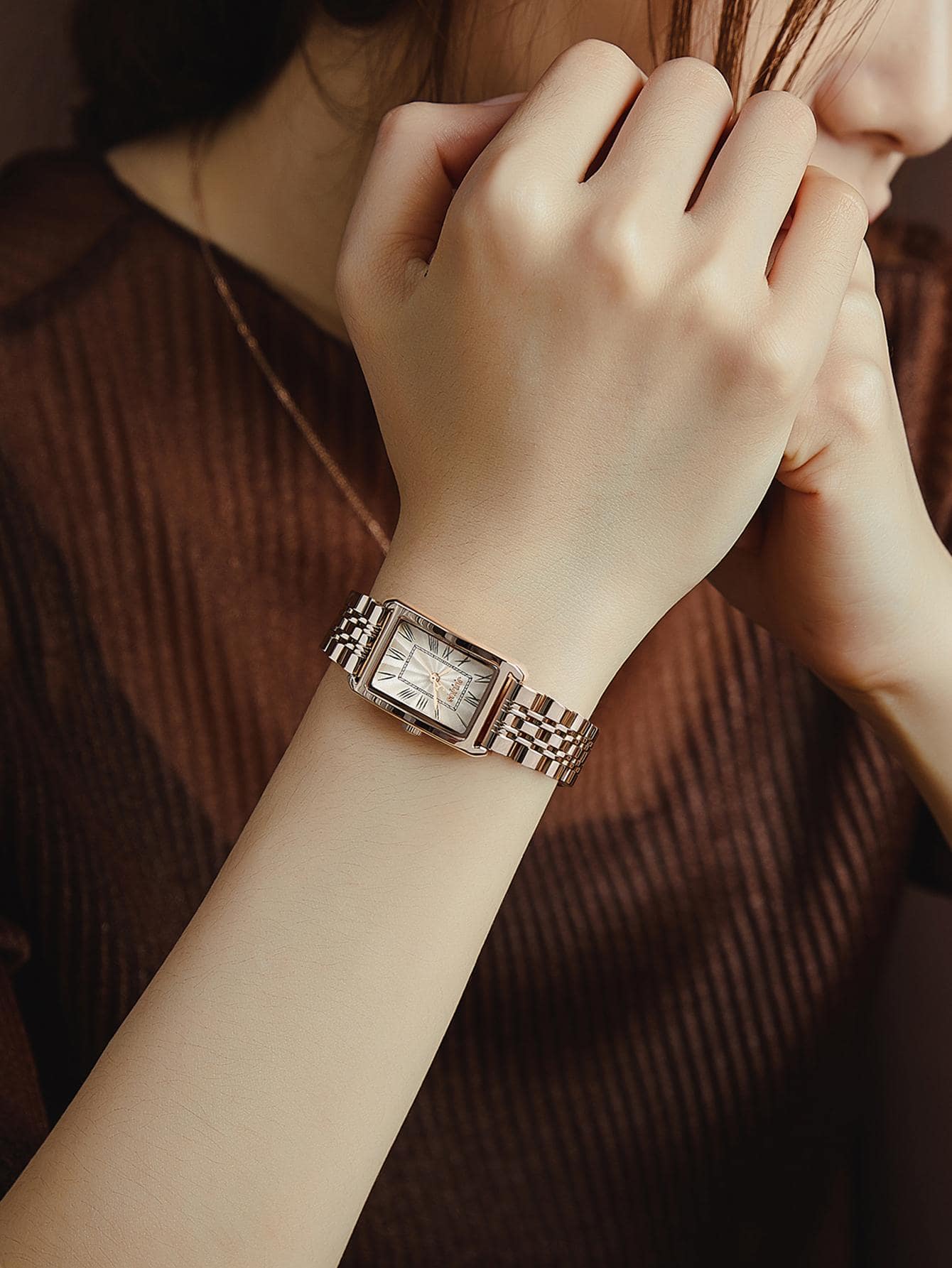 JULIUS Water Resistant Rectangle Quartz Watch for Women