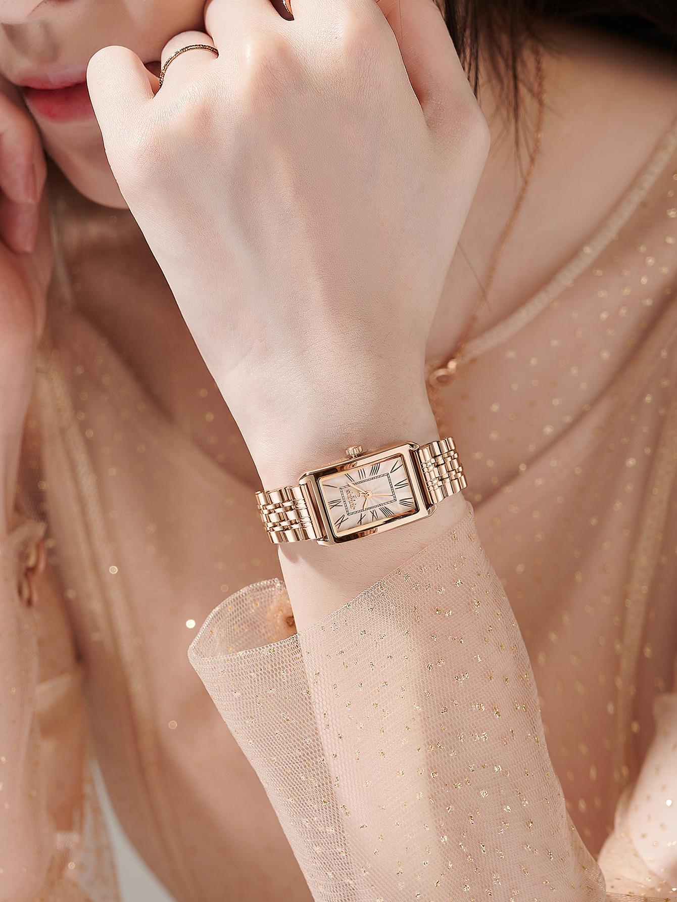 JULIUS Water Resistant Rectangle Quartz Watch for Women