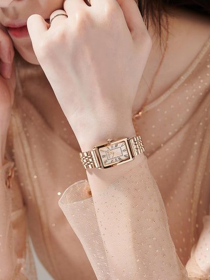 JULIUS Water Resistant Rectangle Quartz Watch for Women