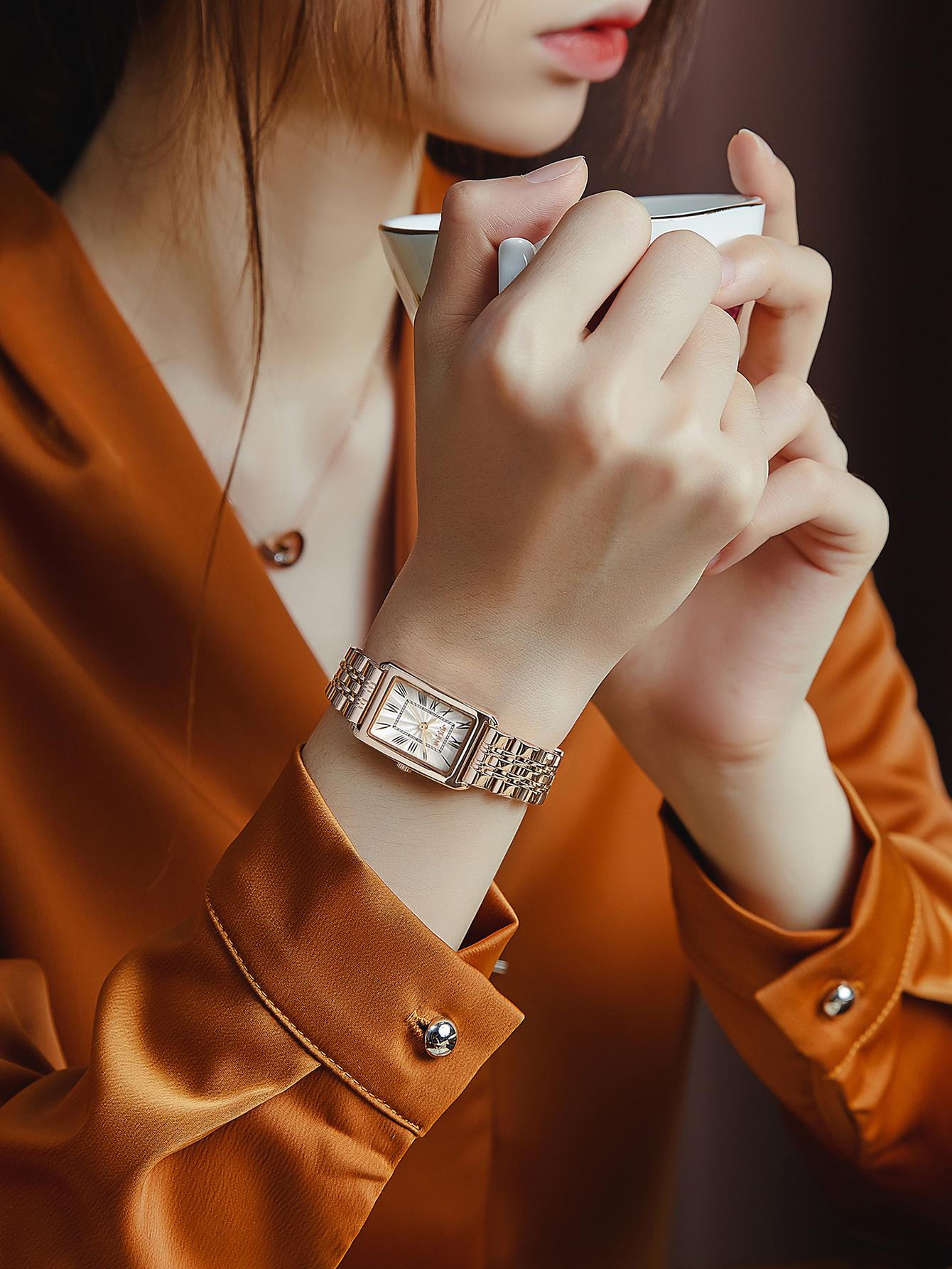 JULIUS Water Resistant Rectangle Quartz Watch for Women