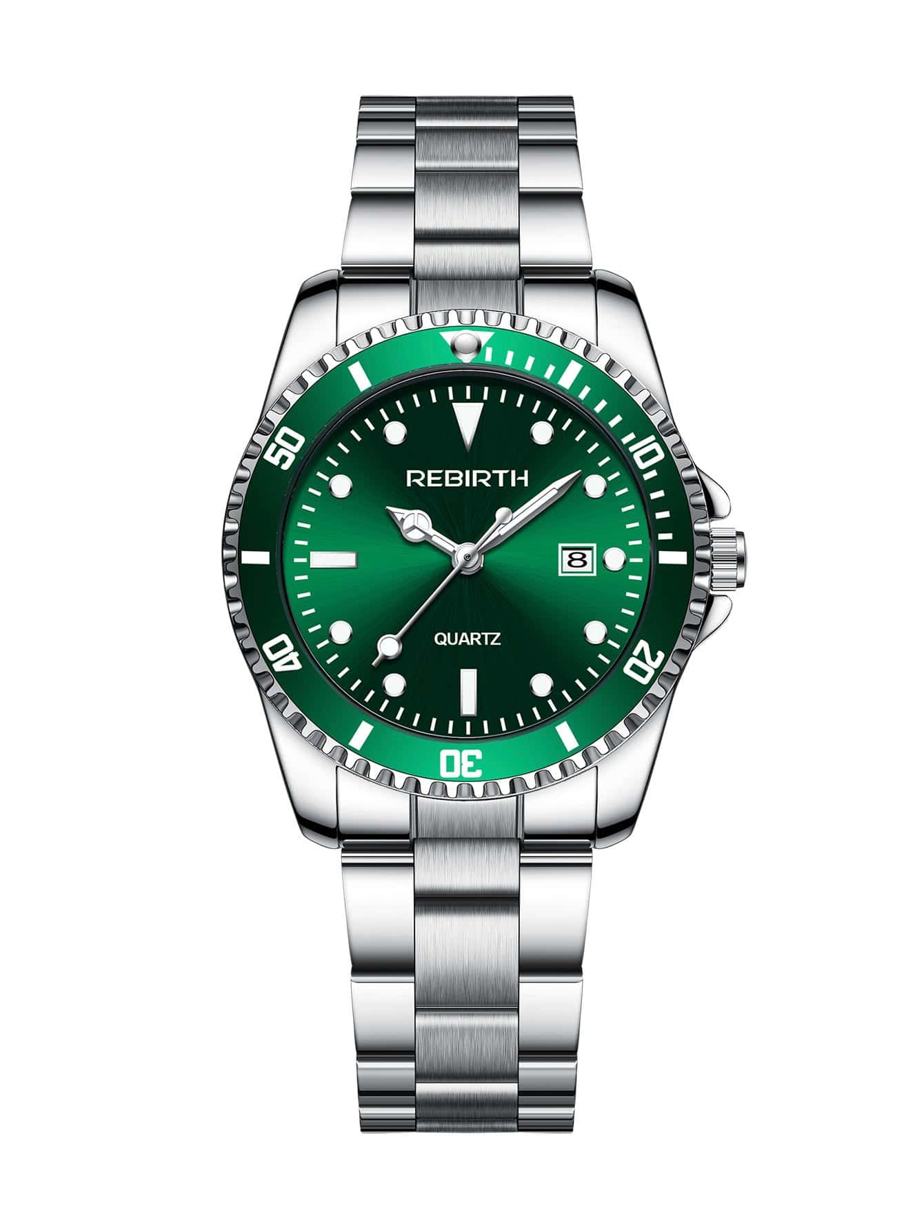 Rhinestone Round Dial Quartz Watch