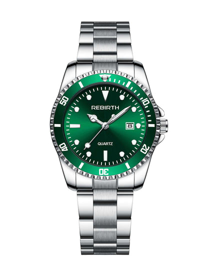 Rhinestone Round Dial Quartz Watch