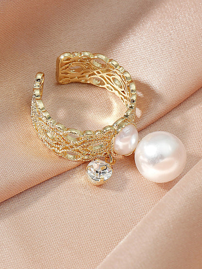 Middle Eastern Water Drop Pearl Ring for Women
