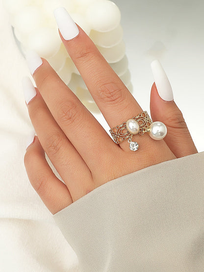 Middle Eastern Water Drop Pearl Ring for Women