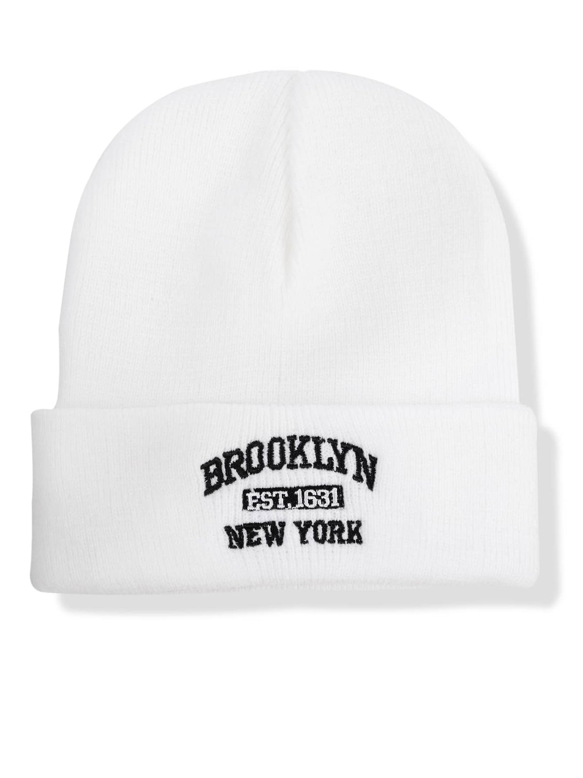 Women's Brooklyn Letter Knit Beanie Winter Hat