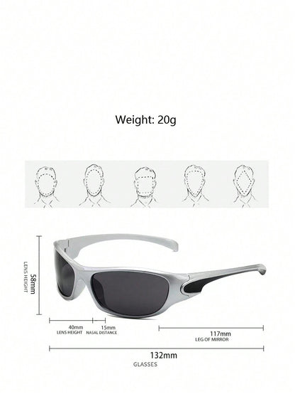 MEIRONG Y2K Green Retro Punk Oval Sunglasses for Women