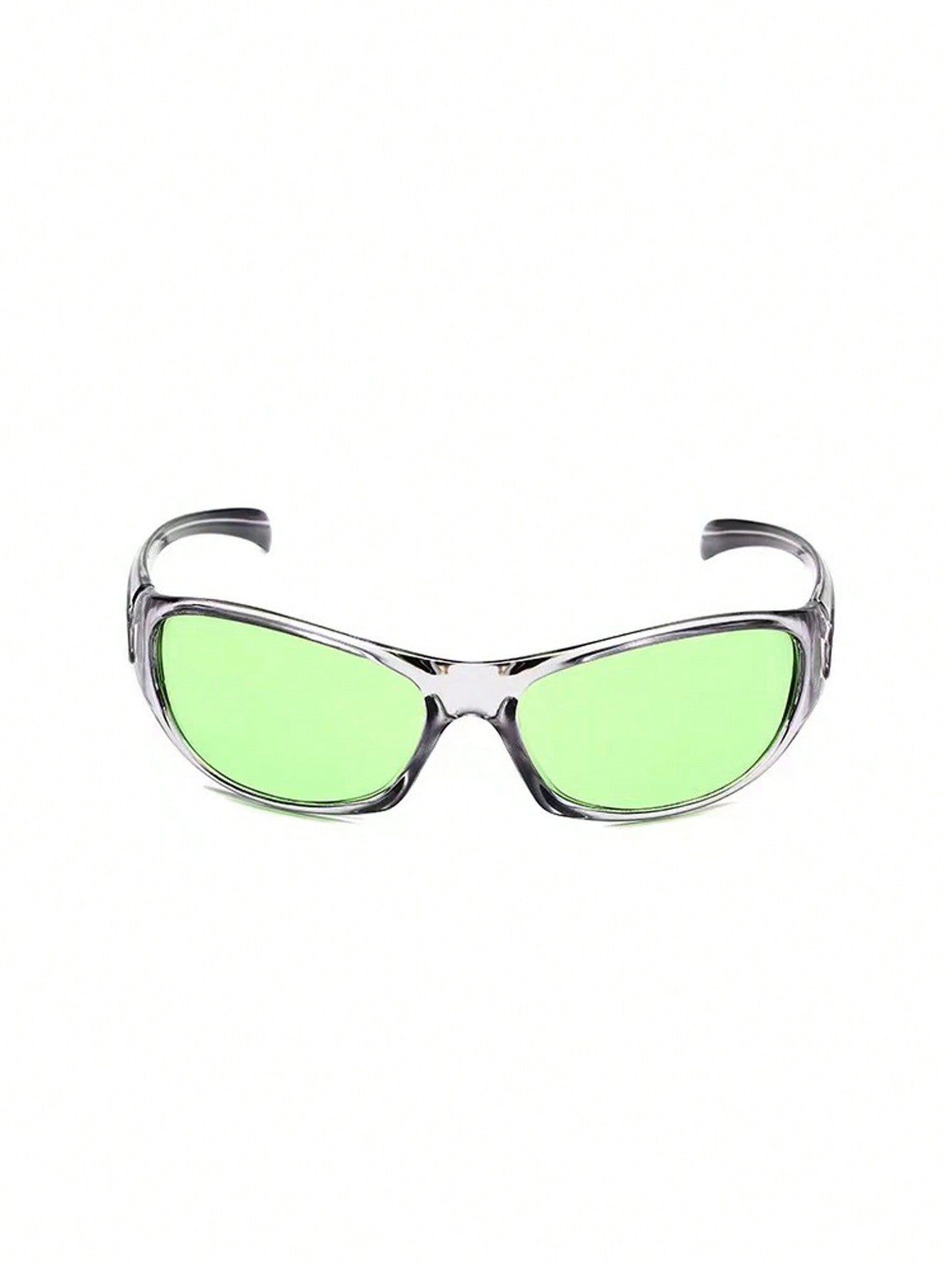 MEIRONG Y2K Green Retro Punk Oval Sunglasses for Women