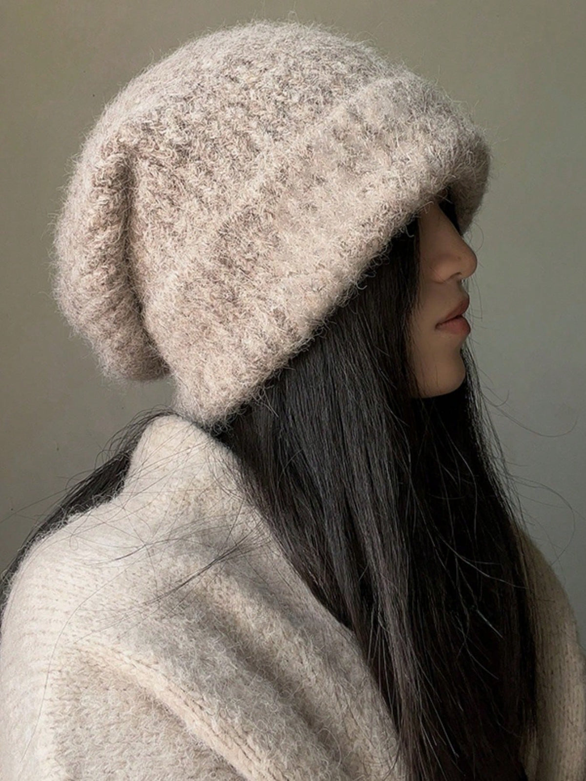 Women Casual Slouchy Knitted Winter Long Beanie