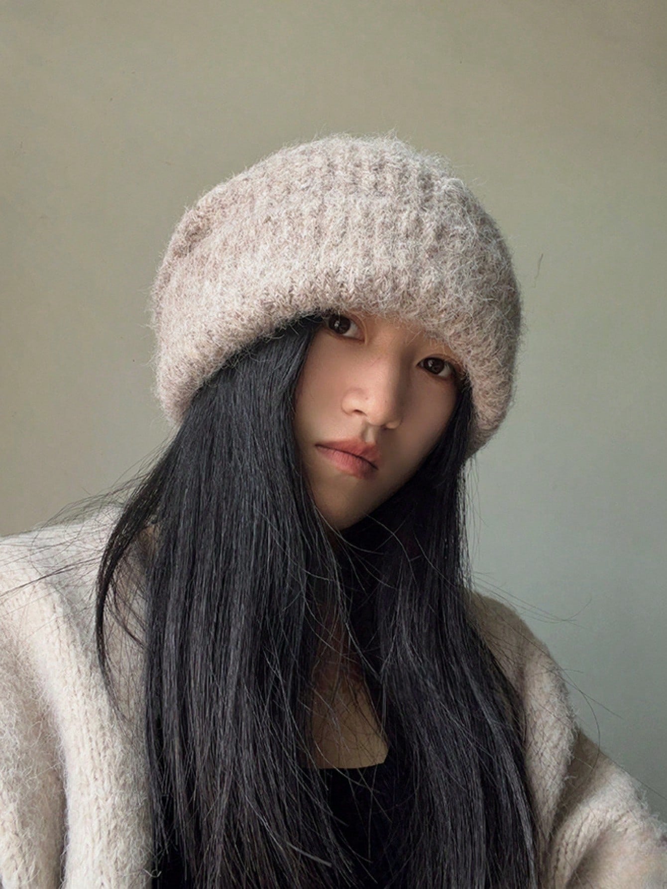 Women Casual Slouchy Knitted Winter Long Beanie