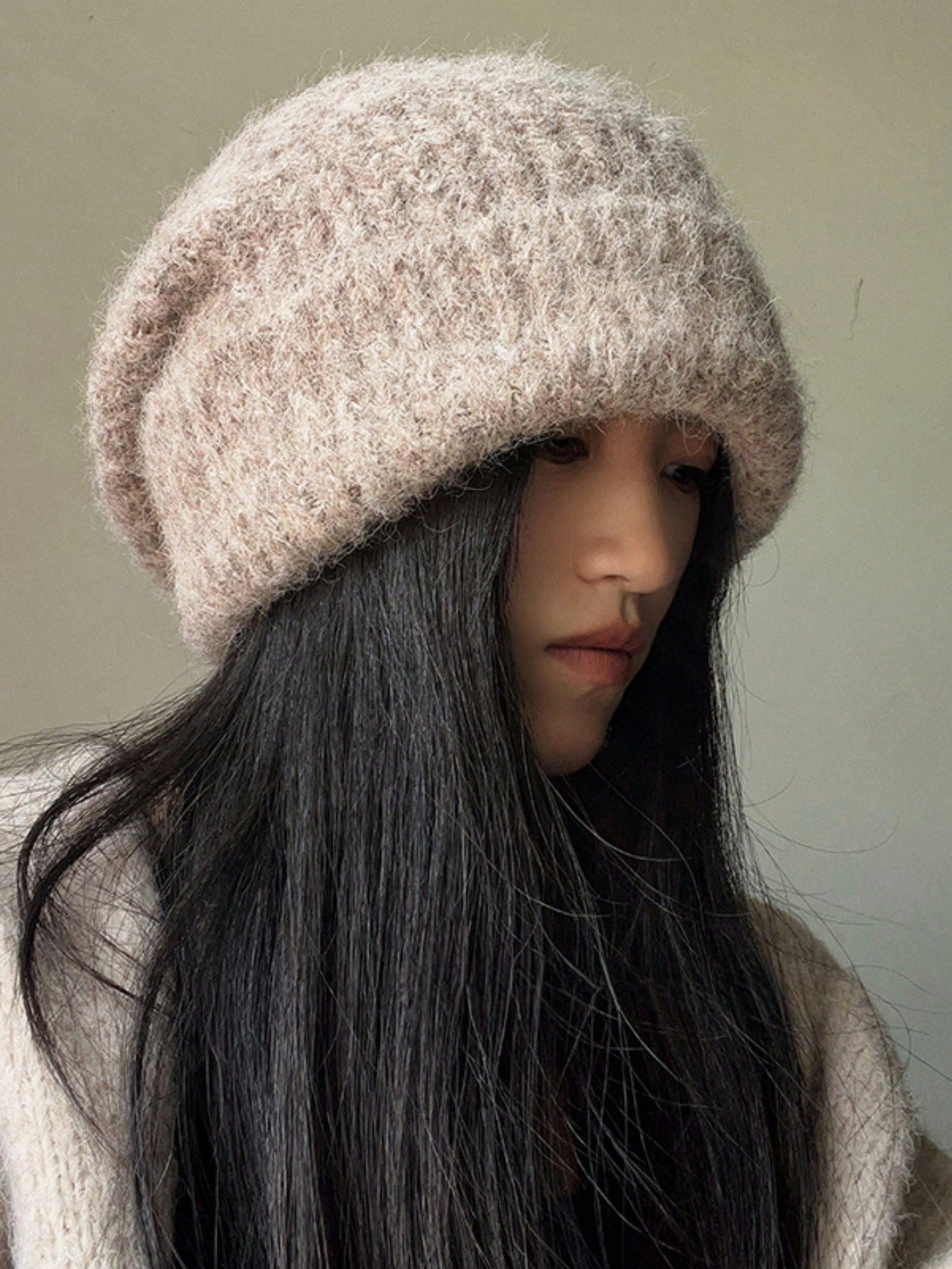 Women Casual Slouchy Knitted Winter Long Beanie