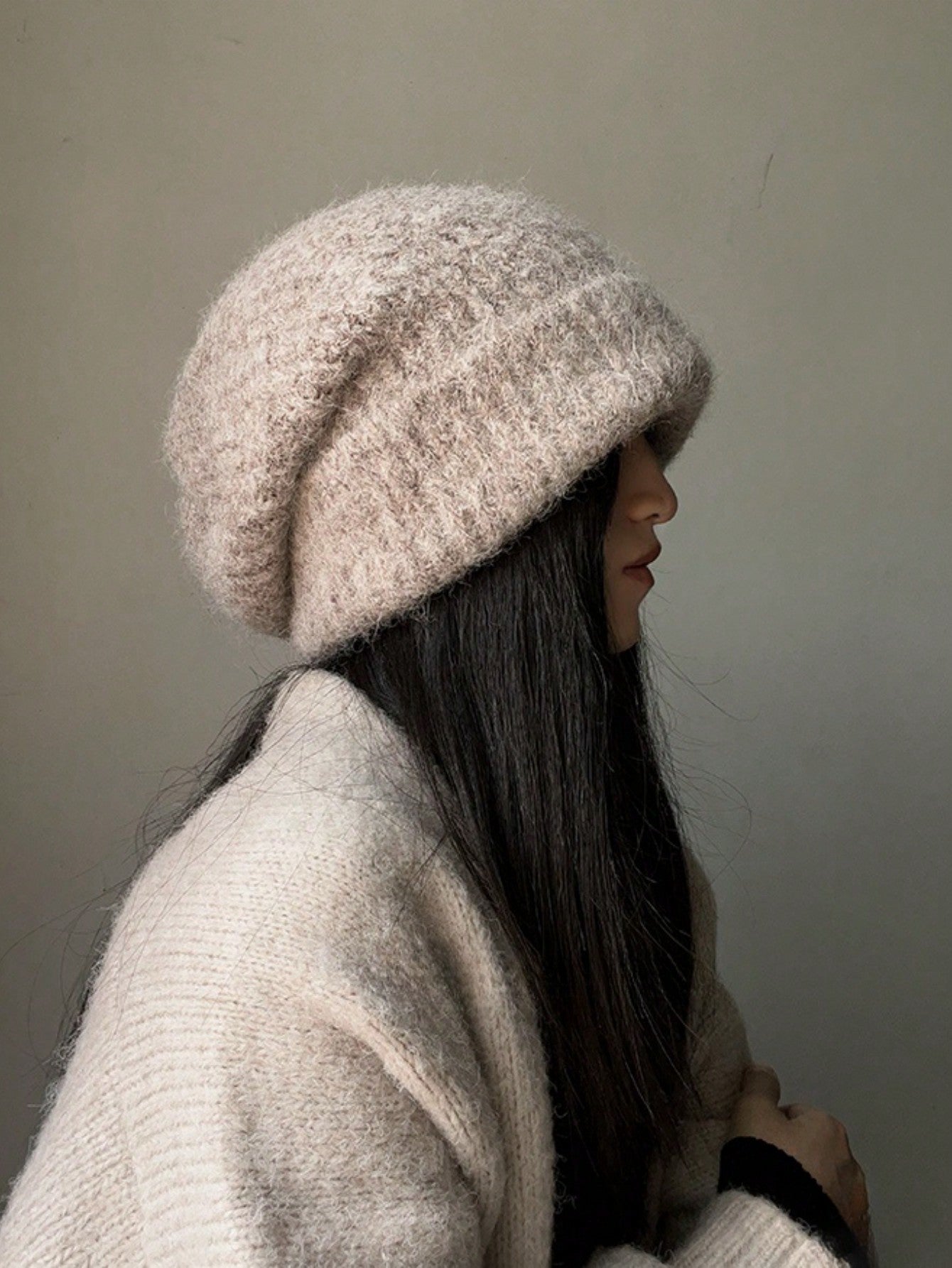 Women Casual Slouchy Knitted Winter Long Beanie