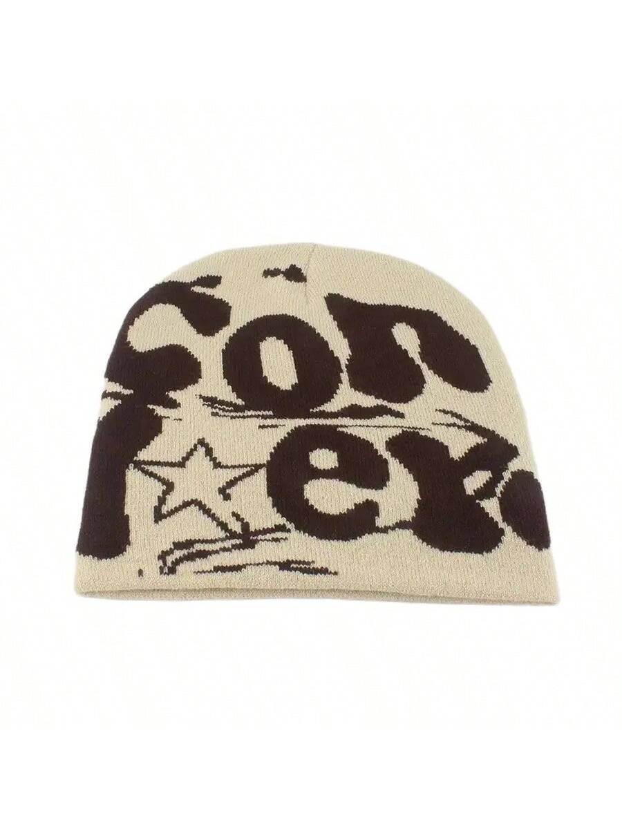 Women’s Leopard Print Hip Hop Beanie - Jacquard Knit