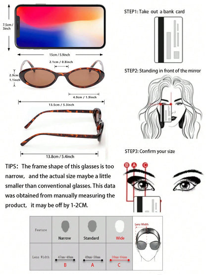 Classic Oval Leopard Print Fashion Glasses