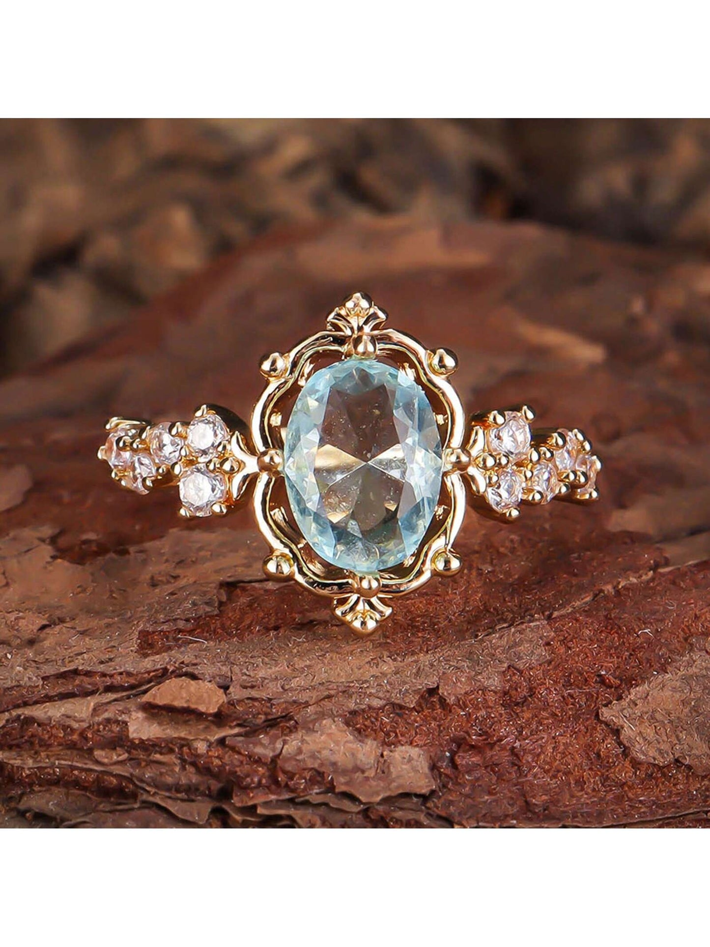 Elegant Purple Zirconia Egg-Shaped Promise Ring for Women