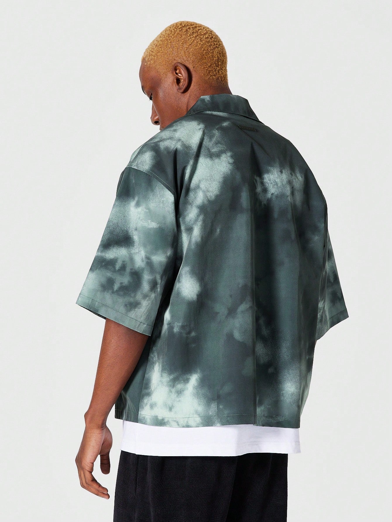 St. Patrick's Day Cloud Print Button Down Shirt