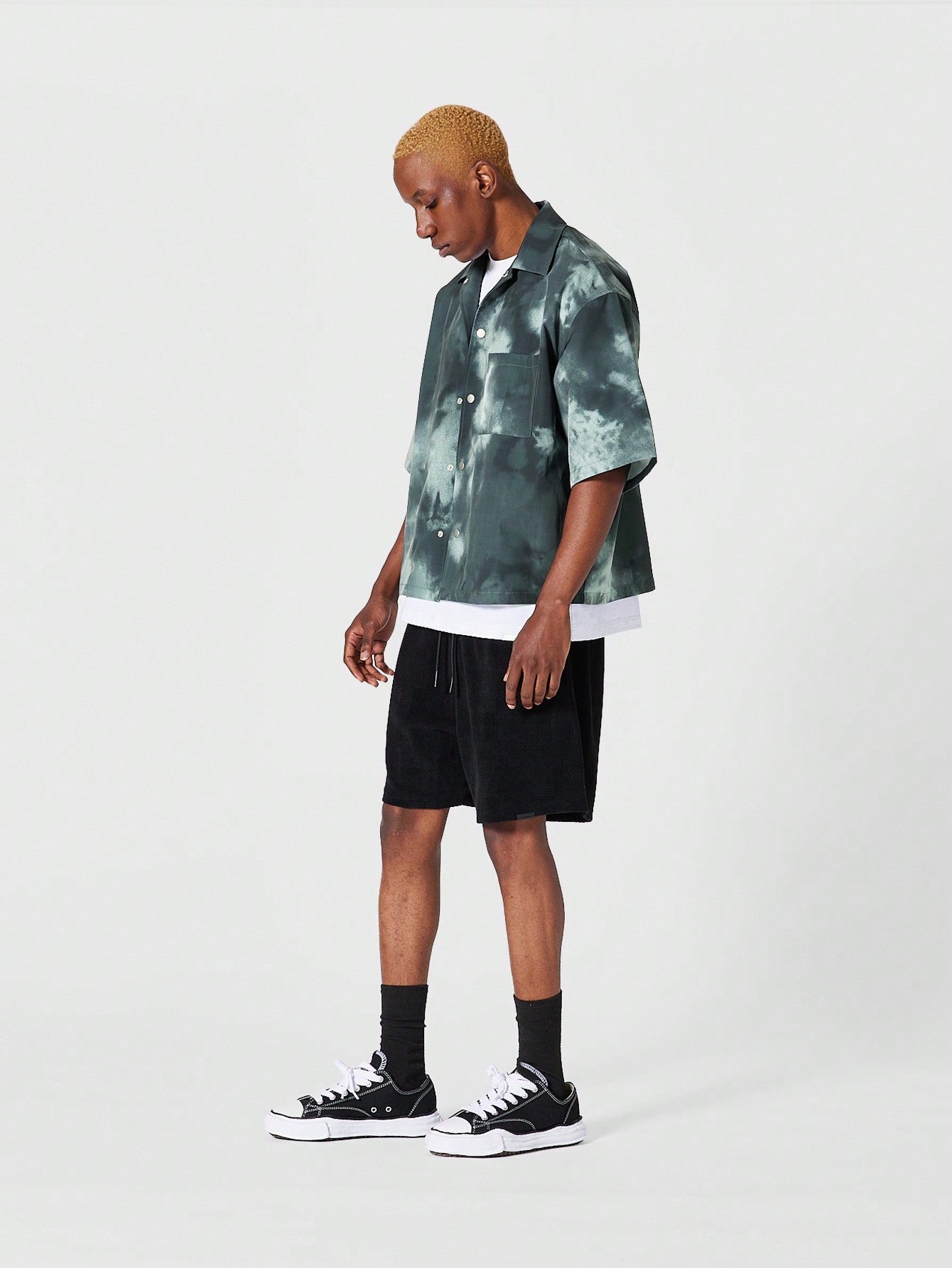 St. Patrick's Day Cloud Print Button Down Shirt