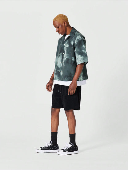 St. Patrick's Day Cloud Print Button Down Shirt