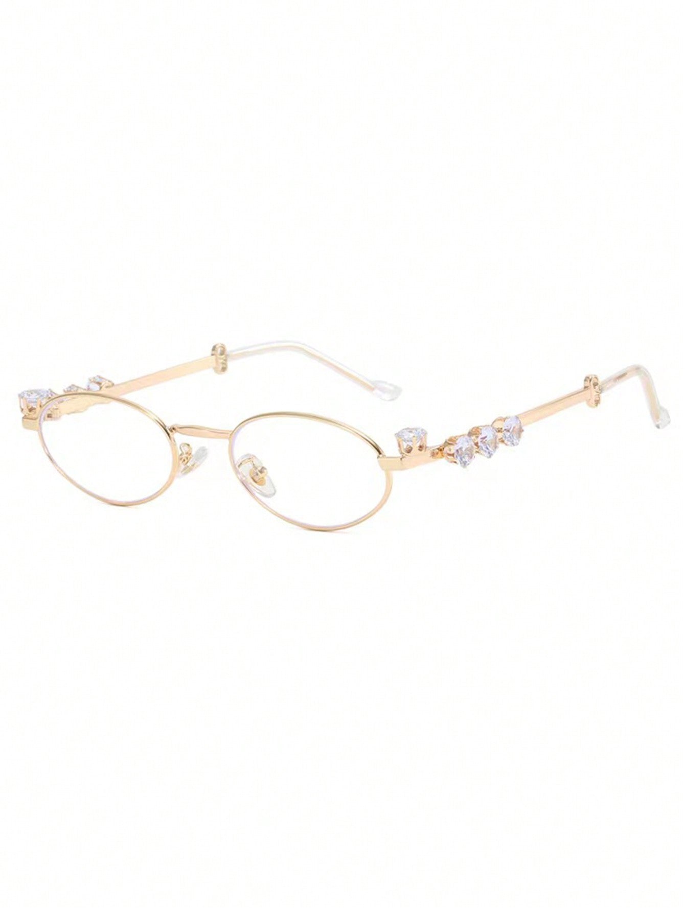 Oval Rhinestone Anti-Blue Light Reading Glasses
