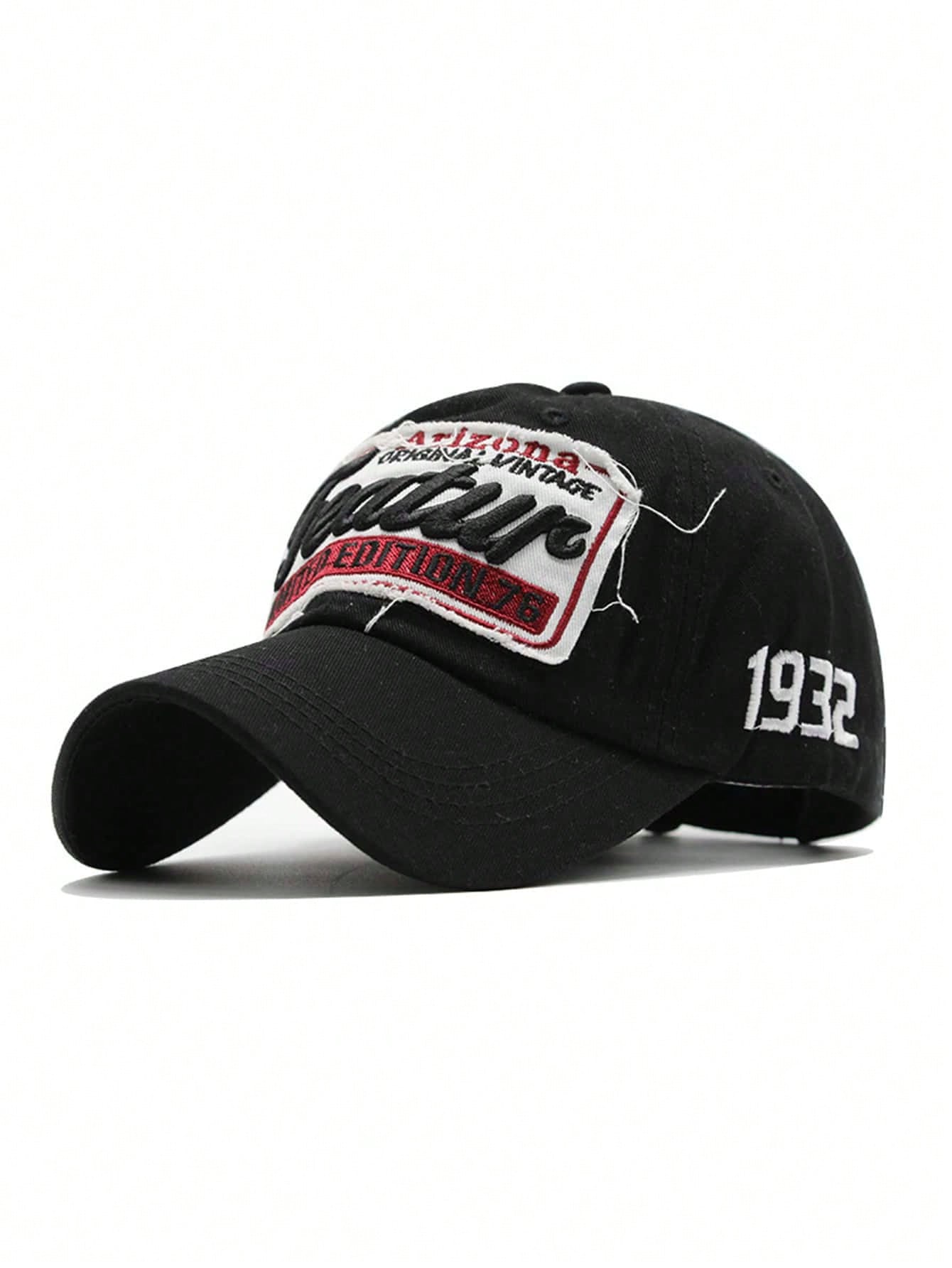 Letter Embroidered Adjustable Baseball Cap