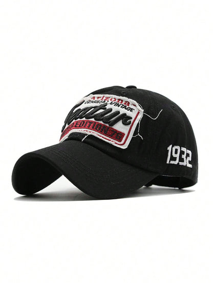 Letter Embroidered Adjustable Baseball Cap