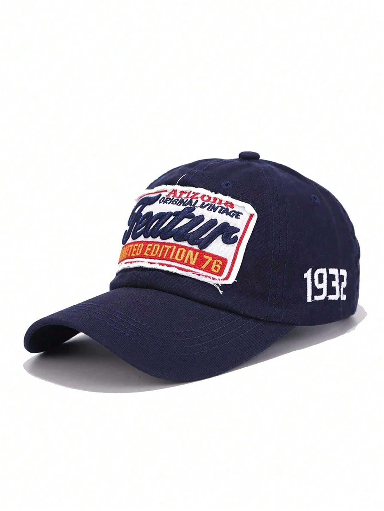 Letter Embroidered Adjustable Baseball Cap