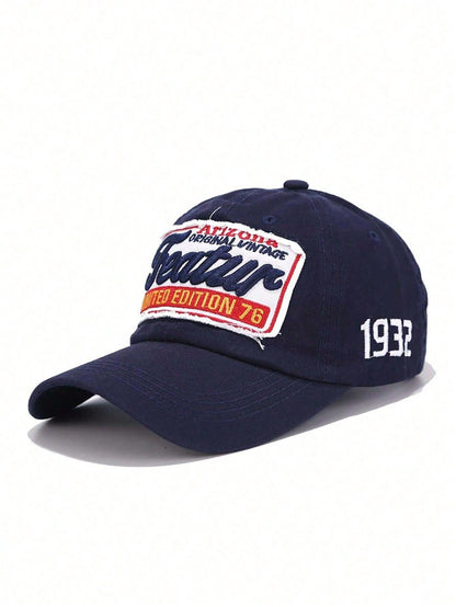Letter Embroidered Adjustable Baseball Cap