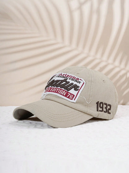 Letter Embroidered Adjustable Baseball Cap