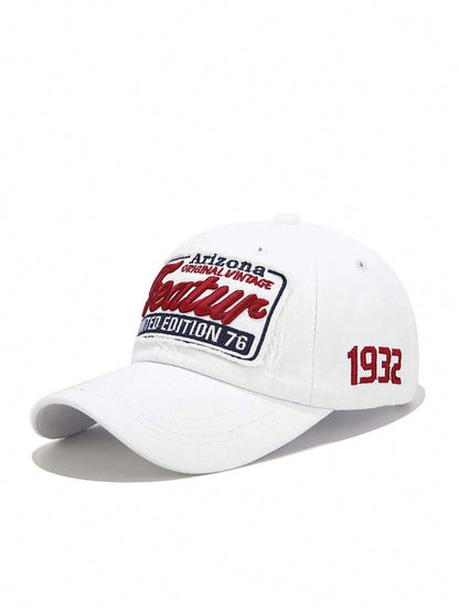 Letter Embroidered Adjustable Baseball Cap
