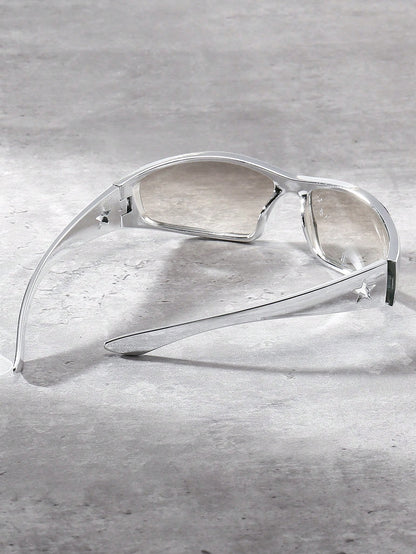 Y2K Unisex Futuristic Pentagram Star Fashion Glasses