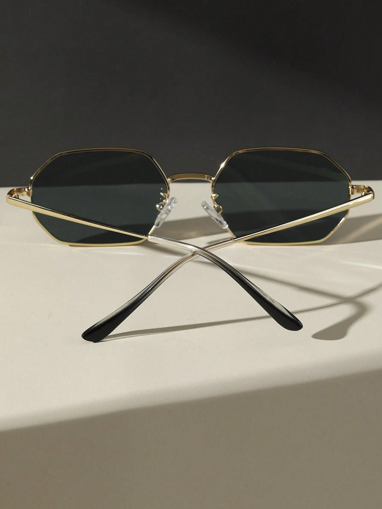 Geometric Metal Frame Y2K Gradient Lens Glasses