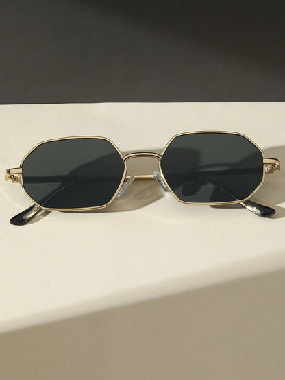 Geometric Metal Frame Y2K Gradient Lens Glasses