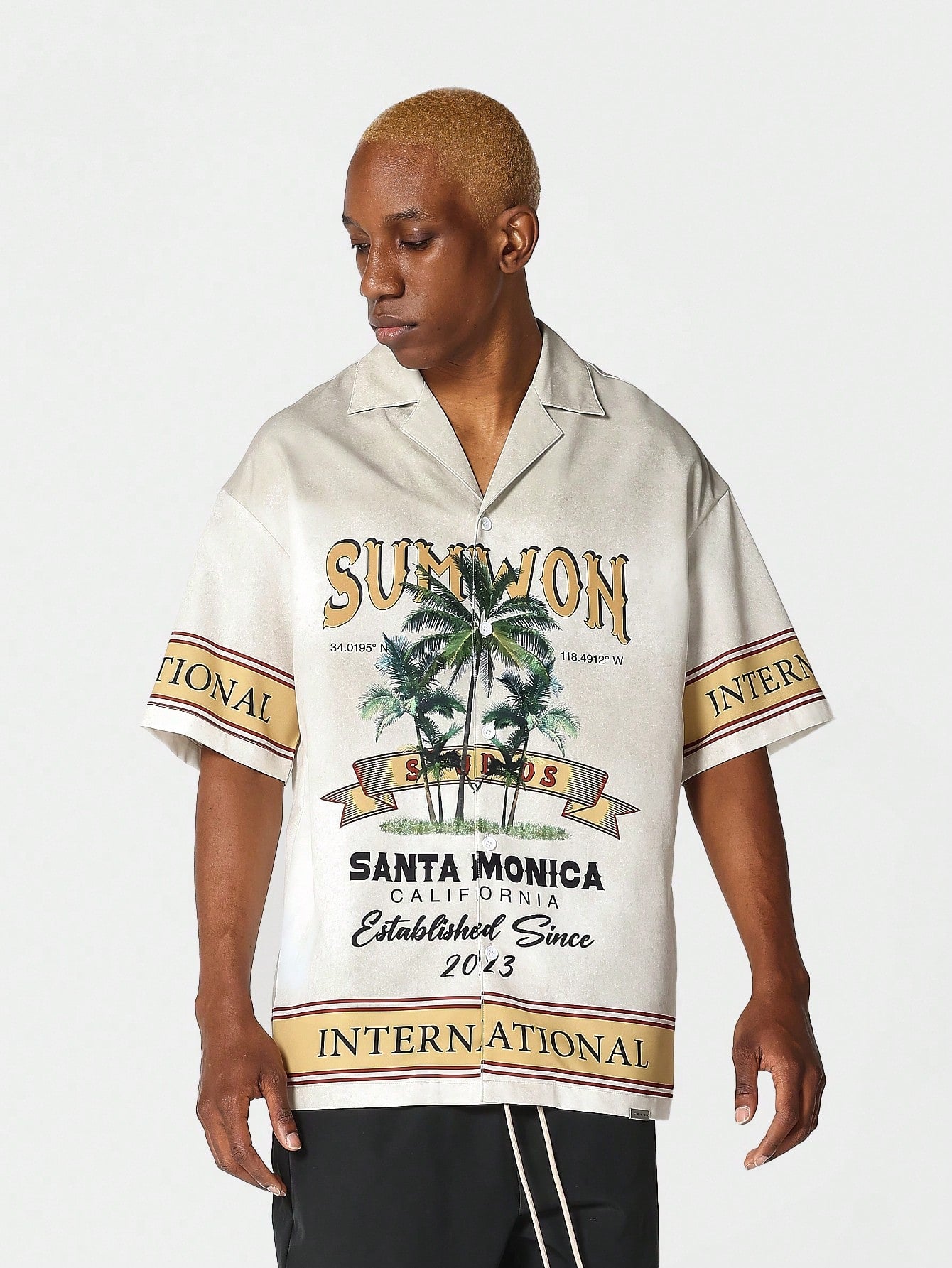 Relaxed Fit Tropical All-Over Print Shirt