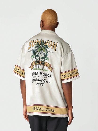Relaxed Fit Tropical All-Over Print Shirt