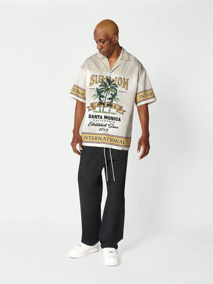 Relaxed Fit Tropical All-Over Print Shirt