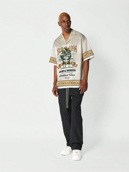 Relaxed Fit Tropical All-Over Print Shirt