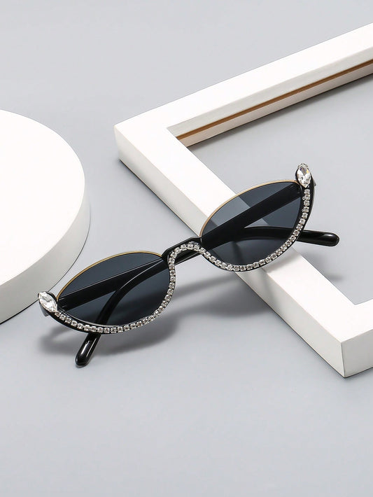Women's Rhinestone Cat Eye Korean Style Glasses