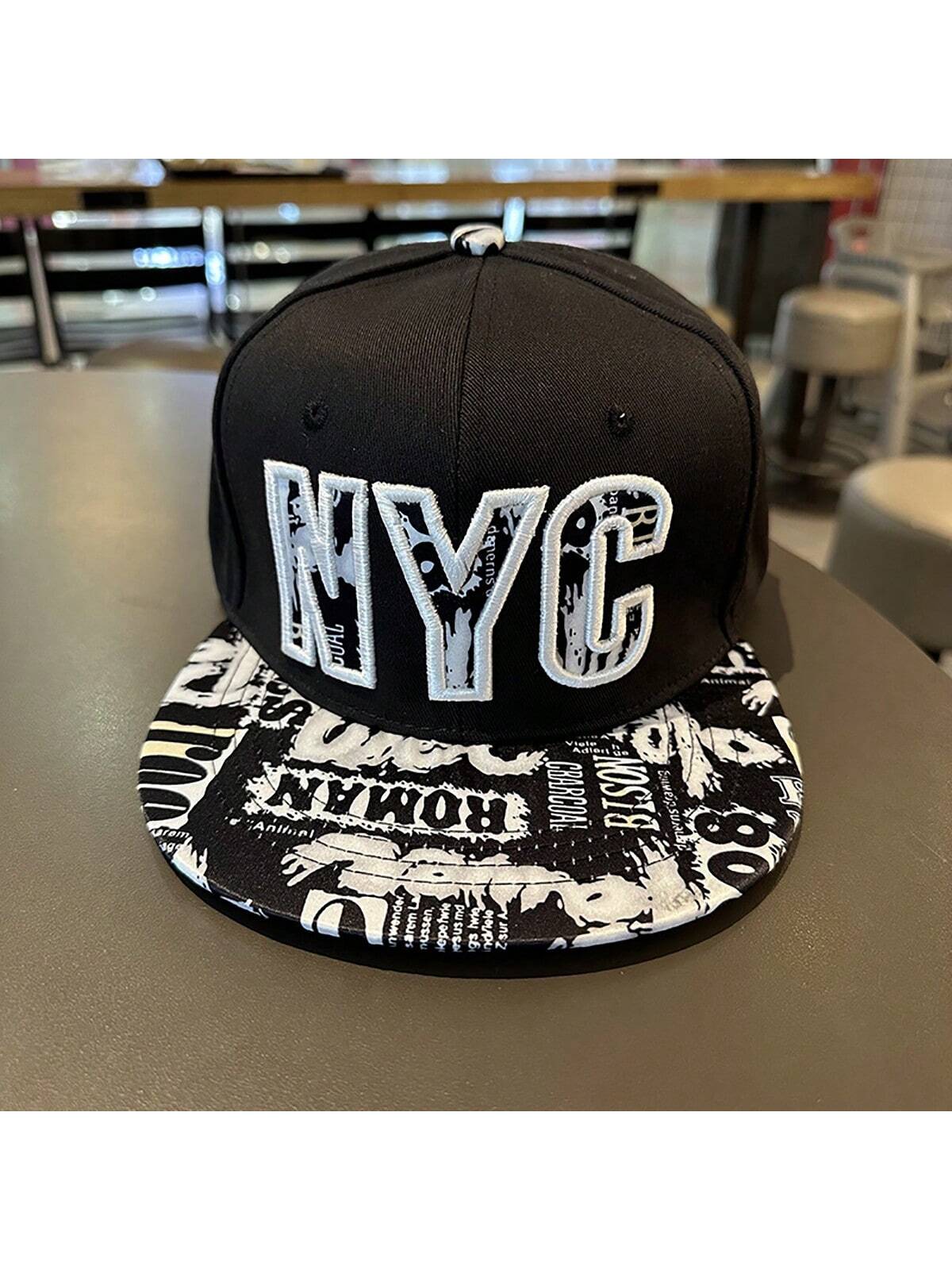 Men's Street Hip Hop Black & White Baseball Cap