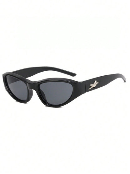 Y2K Star Design Metal Hinge Cycling Fashion Glasses