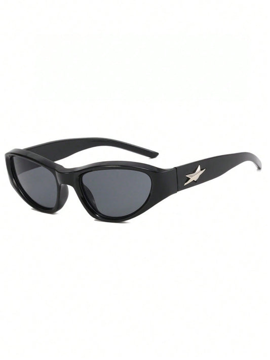 Y2K Star Design Metal Hinge Cycling Fashion Glasses