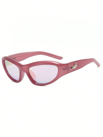 Y2K Star Design Metal Hinge Cycling Fashion Glasses
