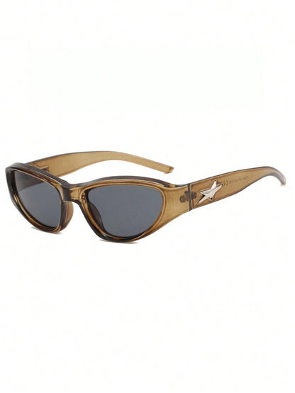 Y2K Star Design Metal Hinge Cycling Fashion Glasses