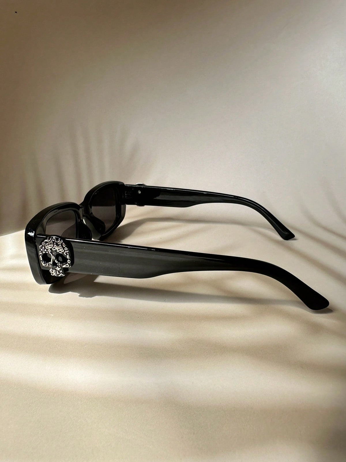 Wasteland Skull White Frame Hardcore Rock Sunglasses
