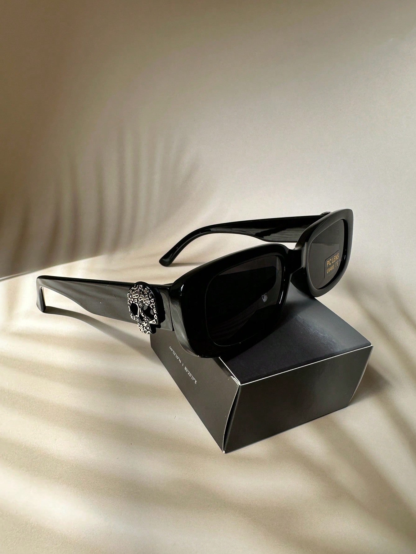 Wasteland Skull White Frame Hardcore Rock Sunglasses