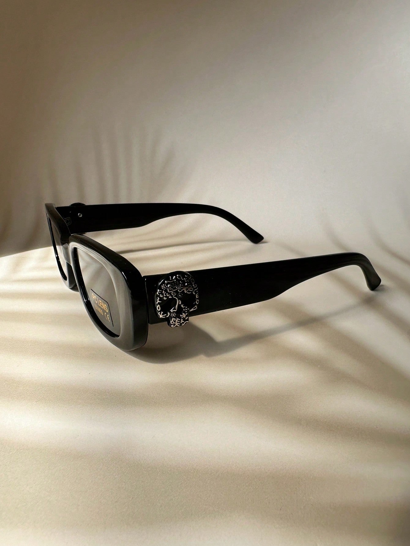 Wasteland Skull White Frame Hardcore Rock Sunglasses