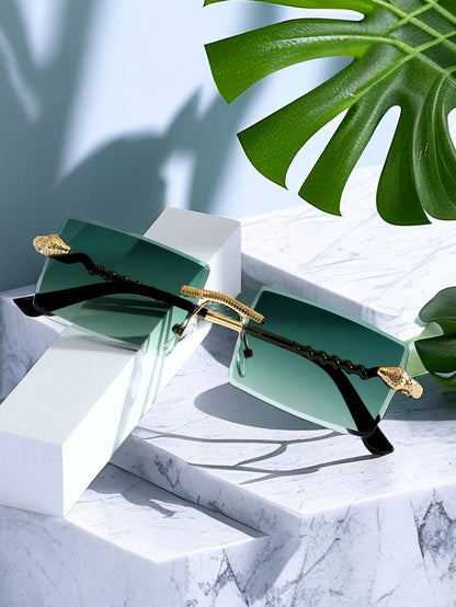 Serpent Frameless Geometric Fashion Sunglasses